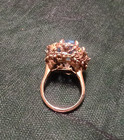 VTG Costume Jewelry Beautiful Big Blue Ring Missing a few stones sz. 10.5 — photo 3