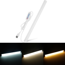 12 Inch LED Light Bar USB Powered 3 Colors White, Warm White, Yellow, with Switc