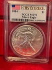 2014 US Silver Eagle First Strike PCGS MS 70