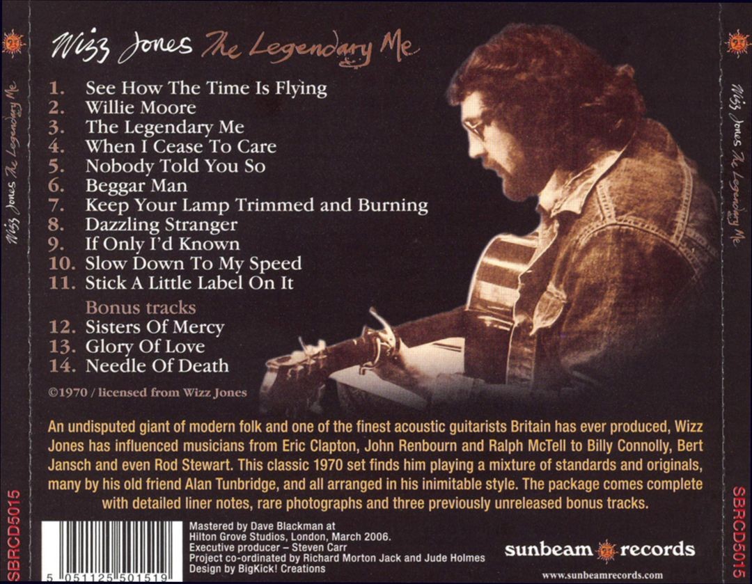 WIZZ JONES - THE LEGENDARY ME NEW CD