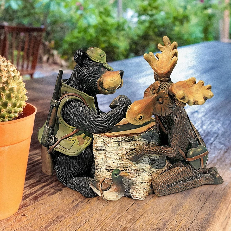 Design Toscano Alce e 6&quot;D x 11&quot;L x 9&quot;H, acabamento colorido  - Imagem 2 de 3