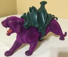 Vintage MOTU PANTHOR Masters of the Universe Felt He-man w/ Complete Saddle