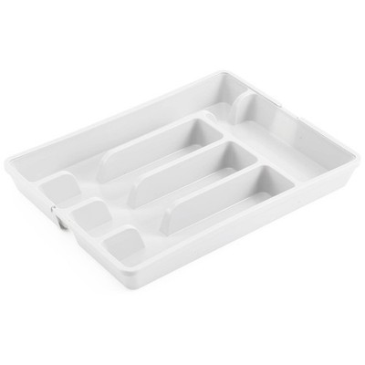 7-Abschnitte Ausziehbar Kunststoff Besteckkasten Organizer Küchenutensilien Halter
