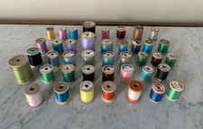 Lot of 41 Vintage Wooden Spools of Thread-Belding Corticelli,Coats Clark  More