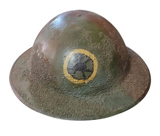 WWI US Camo'd Helmet MTC