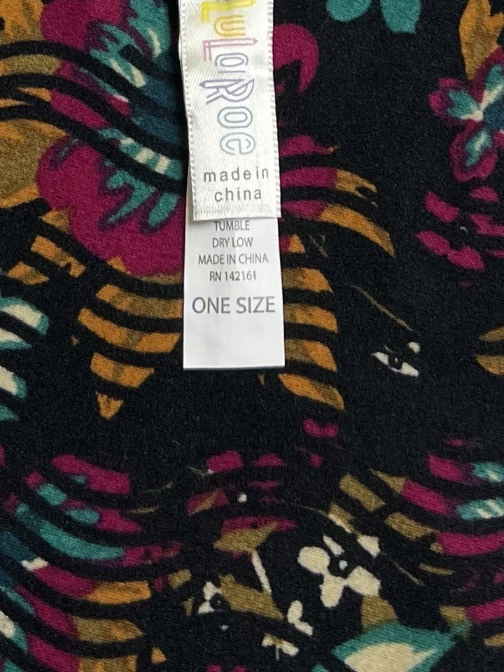 Leggings LuLaRoe OS Talla Única Floral BORGOÑA ROJO Retro ROSA Divertidos Rayas Geométricas Foto 4 de 4