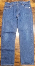 VTG Levi  s 501xx 90s Blue Cotton Denim Button Fly Jeans Size 36x33 Made In USA