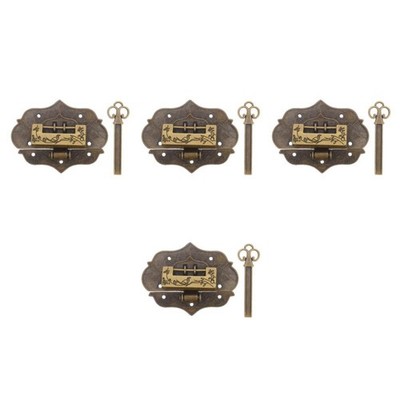 4 Sets Vintage Haspenschloss Vorhängeschloss Mit Schlüssel Schließbügel