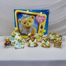 VTG Cherished Teddies Lot Bundle 10 Figurines Includes Y2K Club Member 2000 EUC