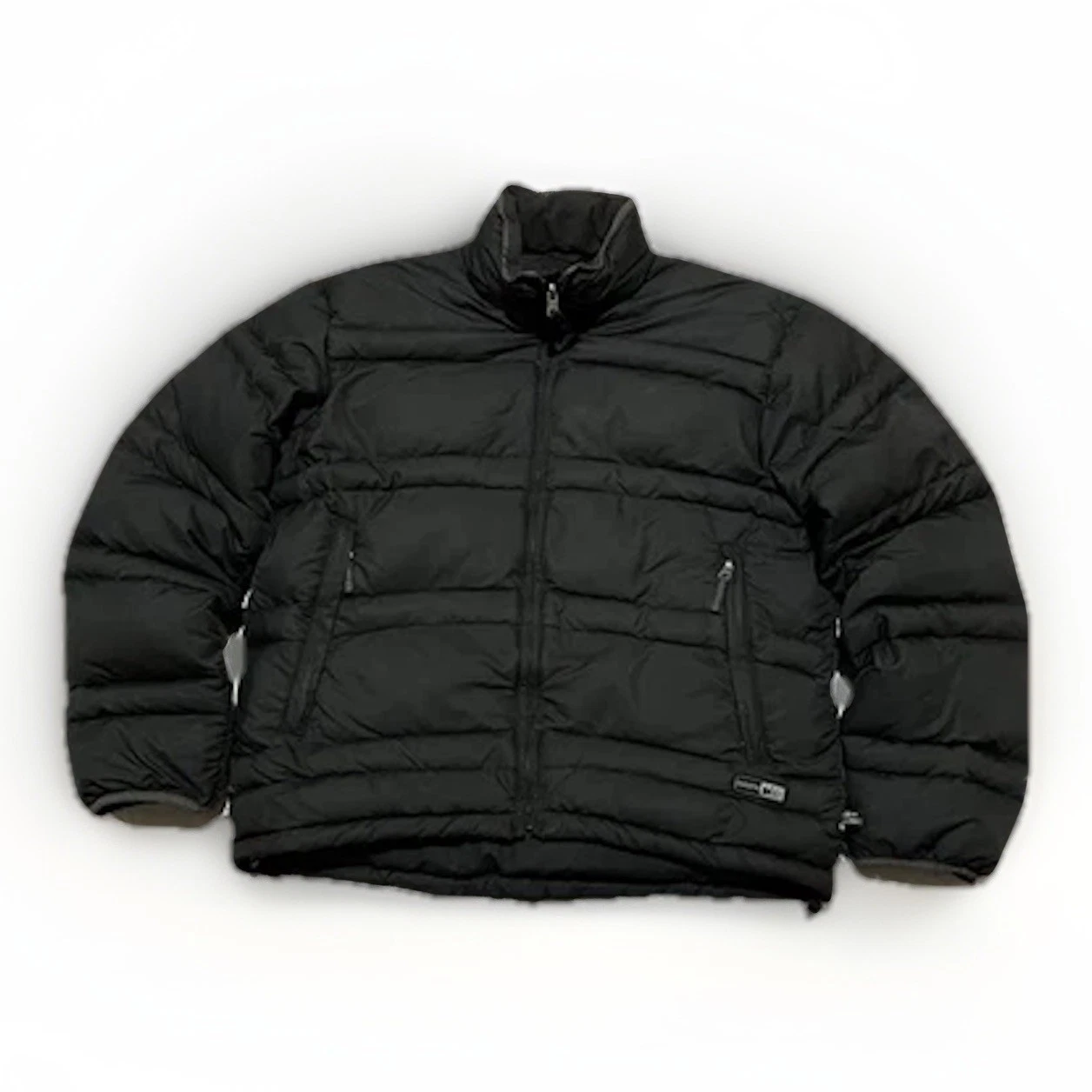 REI Mens Black Goose Down Fill Lightweight Full Zip Puffer Packable Jacket M
