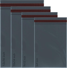 100 Mixed Mailing Poly Postal Self Seal Bags 4 Sizes 25 from Each Small to Large