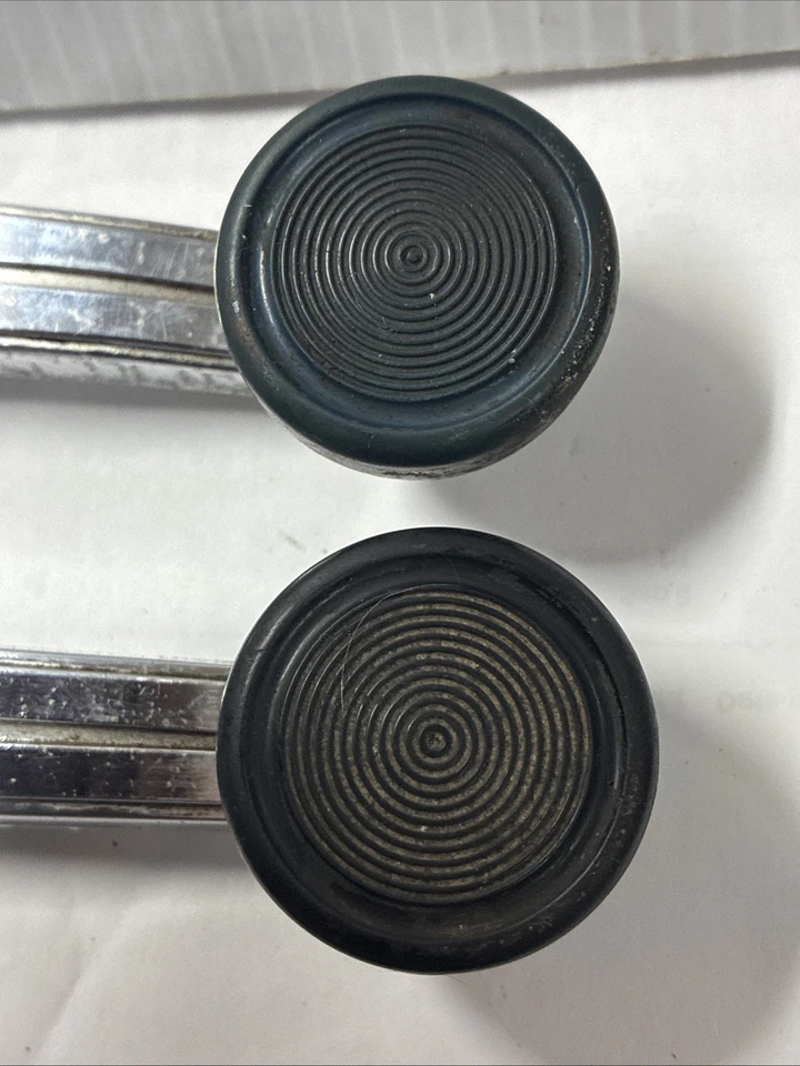 老式 2 件套雪佛兰车窗曲柄黑色和蓝色镀铬型号 #5719477 — 第 3/4 张图片