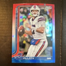 2025 Topps Chrome Red, White, and Blue Josh Allen #34 Buffalo Bills