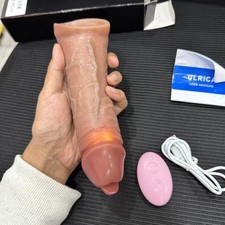 Vibrating Penis Extender Sleeve Cock Ring Sheath Vibrator Sex Toy for Men Couple