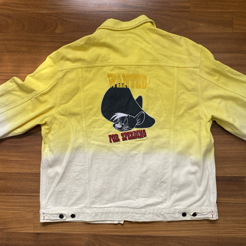 Iceberg History Men's XXL Vintage Jacket White Yellow Ombré Looney Tunes Speedy - Picture 1 of 9