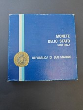 1972 San Marino Official Mint Set 8 Coins incl Silver 500 Lire Uncirculated OGP