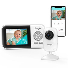 Wifi Video Baby Monitor, 2.8" LCD App Viewing, 2-Way Audio, Night Vision, VOX,