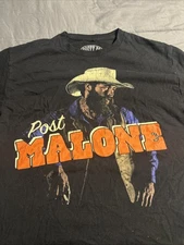 Posty Co Post Malone Black Graphic Tee Shirt 100% Cotton Size M