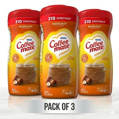 Coffee mate Hazelnut Powder Coffee Creamer, 15 oz (Pack of 3)