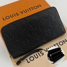 Louis Vuitton Zippy Wallet Monogram Empreinte Long Wallet Black