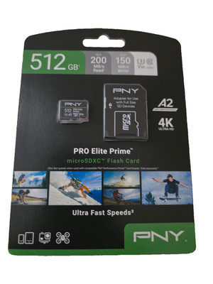 High-Capacity 512GB microSDXC - Shockproof, Waterproof, For Smartphones & Drones
