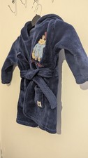 Paddington Bear Blue Fleece Dressing Gown Robe 12-18 Months By Nutmeg 