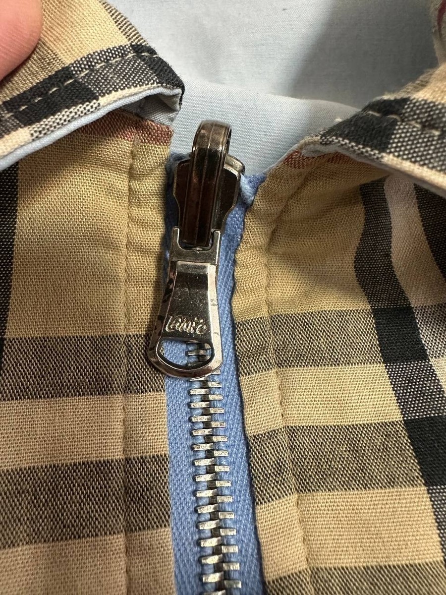 vintage burberry harrington jacket nova check reversible men large