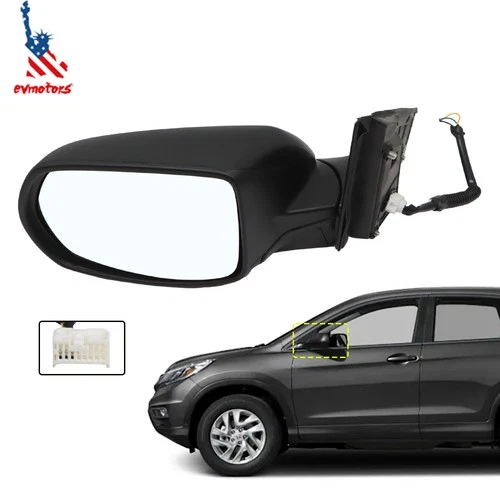 Mirror Power Textured Black LH Left Driver Side for 12-16 Honda CR-V CRV