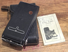 Working Kodak No. 1 Pocket Series II Camera w/ Case  Original Manual