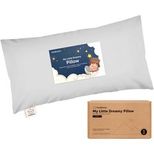 Toddler Pillow with Pillowcase - 10x18 My Little Dreamy Kids Travel Bed Pill...