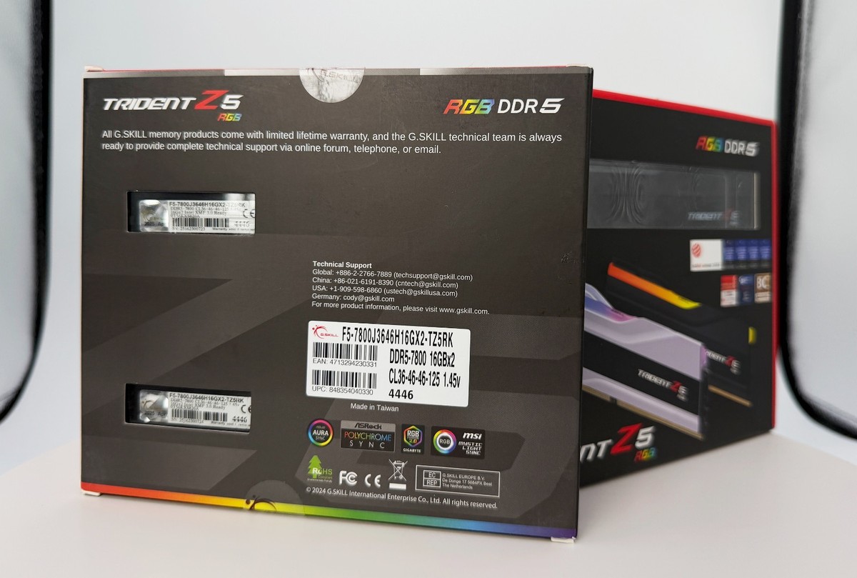 G.SKILL Trident Z5 RGB Series 32GB (2 x 16GB) DDR5 7800 Memory Kit