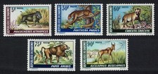 Dahomey Warthog Leopard Hyena Baboon Wildebeest Wild Animals Fauna 5v 1969