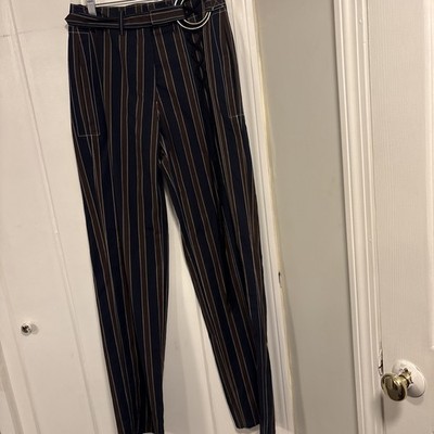 Tory Burch Women s high-waisted stripe-pattern trousers Size 4 City