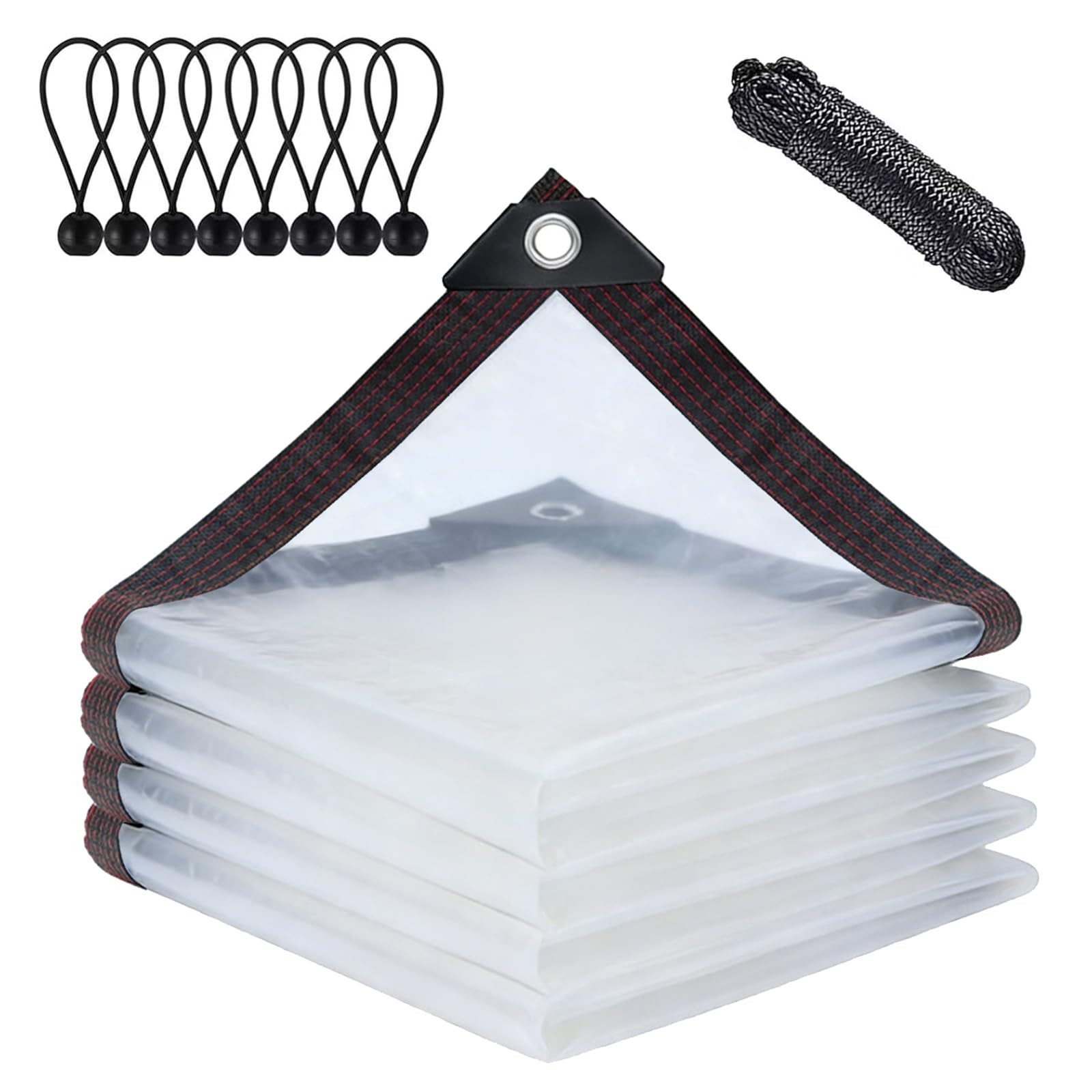 Bâche étanche transparente bâche de protection meubles jardin extérieur bâche œillets