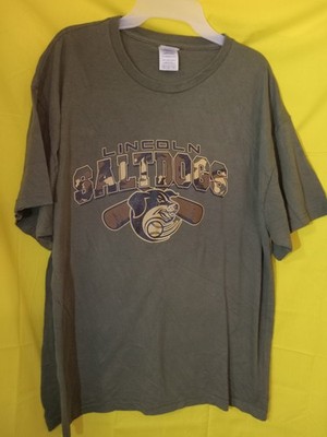 Lincoln Salty Dogs Baseball Tee Sz. XL Green 100% Preshrunk Cotton