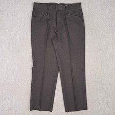 Vintage 80s Levis Action Slacks Dress Pants Mens 33x28 Brown Dacron Polyester