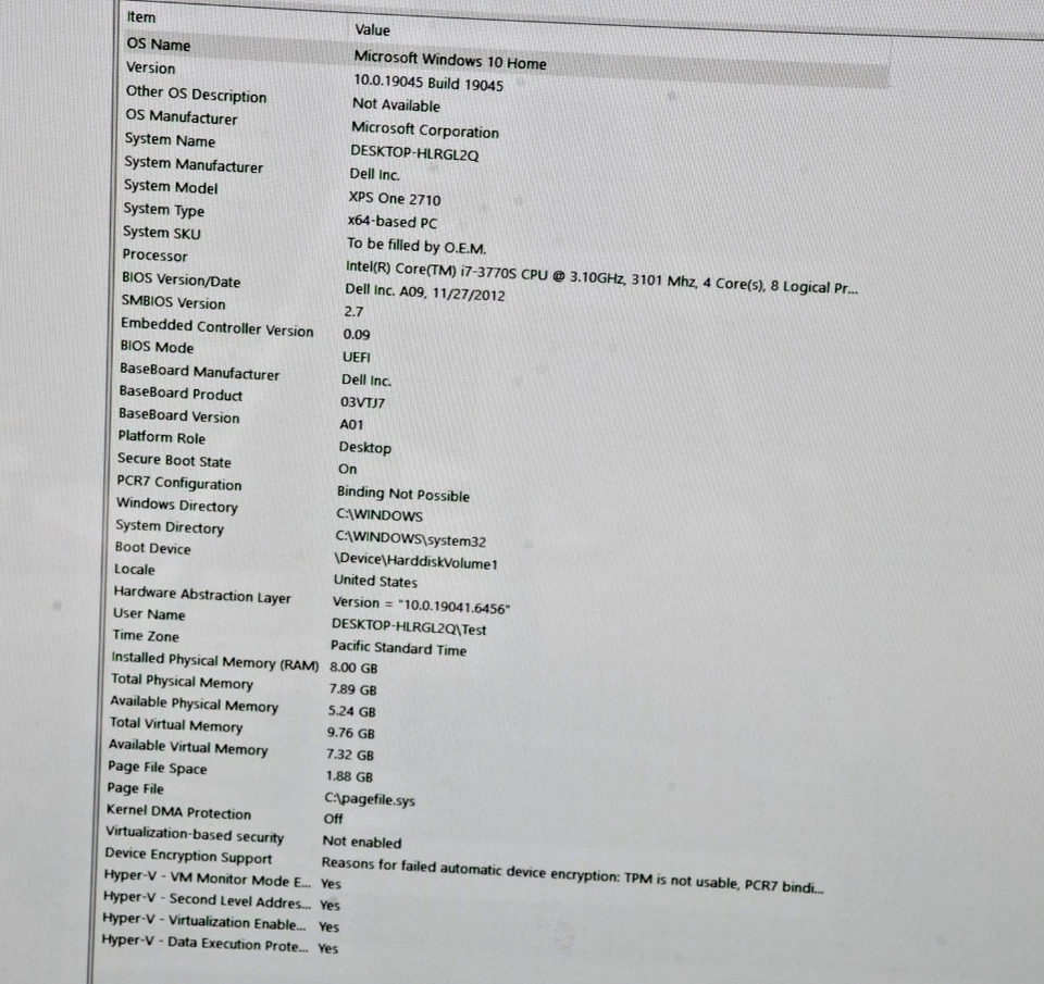 Dell XPS One 2710 Core i7-3770S 3.1GHz 8GB RAM 27" 320G HDD Win 10 ALL IN ONE - Image 3 of 4