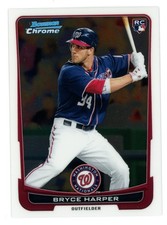 2012 Bowman Chrome #314 Bryce Harper RC Rookie Card Washington Nationals. rookie card picture