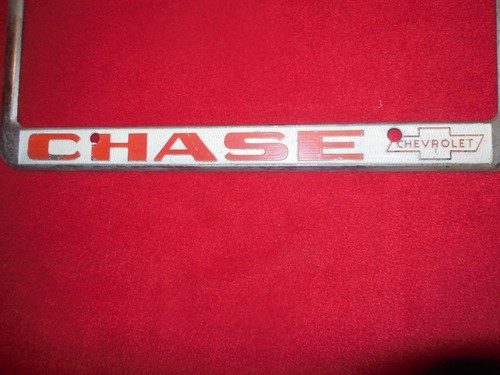Chase Chevrolet Stockton California license plate frame Camaro C10 Chevelle IROC - Picture 4 of 6