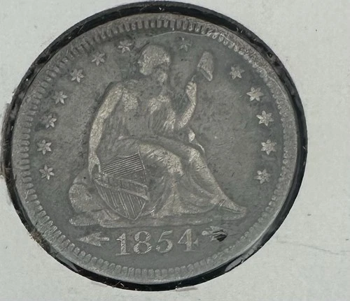 1854 Arrows No Rays Seated Liberty Quarter VF Very Fine Condition!!!