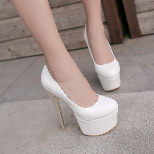 Womens High Heels Platform Shoes Sexy Spring Round Toe Pumps Plus Size  Nightclub | eBay