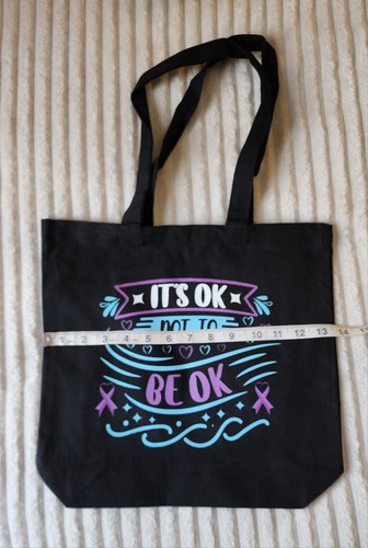 Accessories Inspirational Gift Tote Bag It's Ok Not To Be Ok Awareness - Picture 2 of 3
