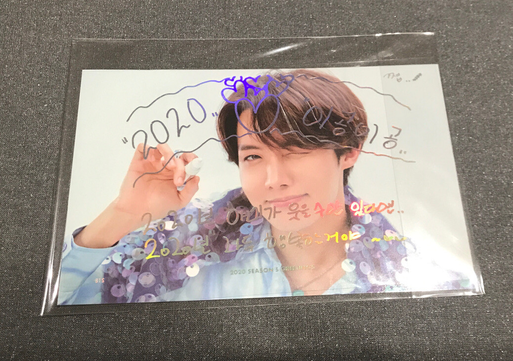 BTS 2020SEASON’S GREETINGS シーグリ2020 ホソク BTS 2020 Season's Greeting Official Message Postcard JHOPE [US
