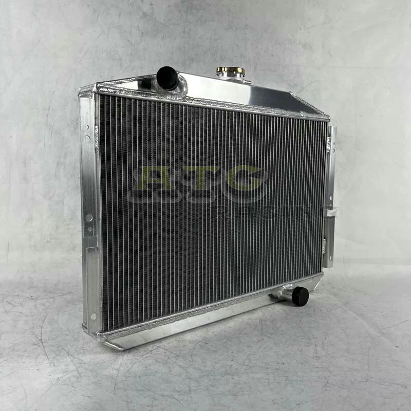 Radiador de aluminio de 4 filas + ventilador para 53-55 54 Studebaker Commander V8 Champion I6 MT Foto 4 de 4