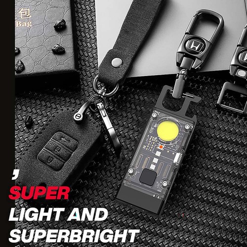 Nuevo Mini Linterna LED Solar Llavero Antorcha USB Carga COB Luz de Emergencia - Imagen 5 de 17