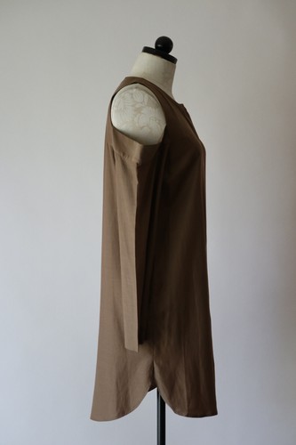 BCBG Max Azria Army Olive Green Cotton Long Sleeve Tunic Shirt Dress Women M - Picture 19 of 24