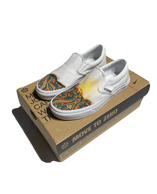 Vans Big Reveal White/Paisley Slip-On Shoe Canvas Shoe W