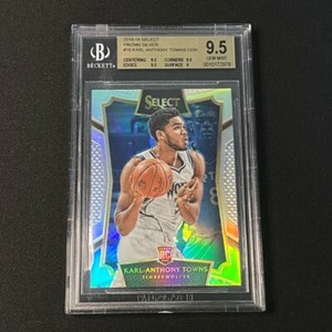 2015-16 Panini Select Karl Anthony Towns #16 Silver Prizm BGS 9.5