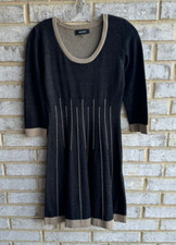 Nine West 3/4 Sleeve Fit Flare Sweater Dress Women's Size S.