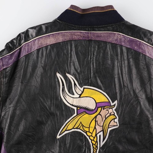 G-3 NFL MINNESOTA VIKINGS Minnesota Vikings All Leather Varsity Jacket Men's... - Picture 14 of 20